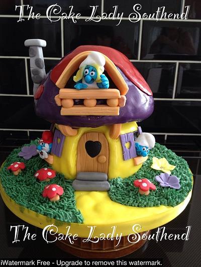 Smurf house - Cake by Gwendoline Rose Bakes