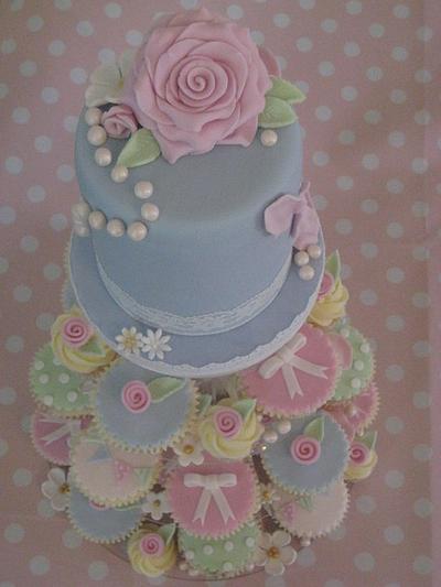 Cath Kidston inspired Cake & Cupcakes - Cake by Sugar Sweet Cakes