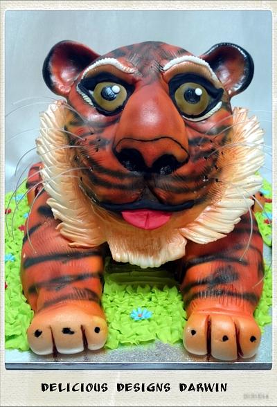 Baby Tiger  Cub - Cake by Delicious Designs Darwin