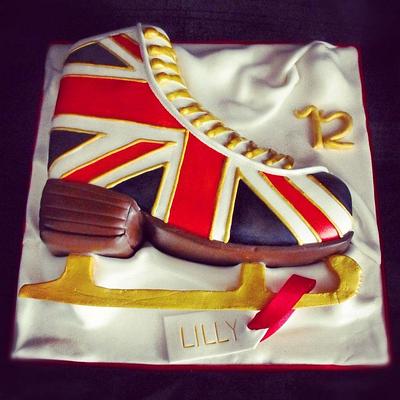 Ice Skating Boot birthday cake - Cake by Dee