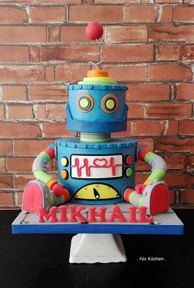 Cute 3D Robot Cake - Cake by Nikita Mahmood