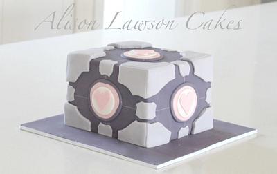 Companion Cube - Cake by Alison Lawson Cakes