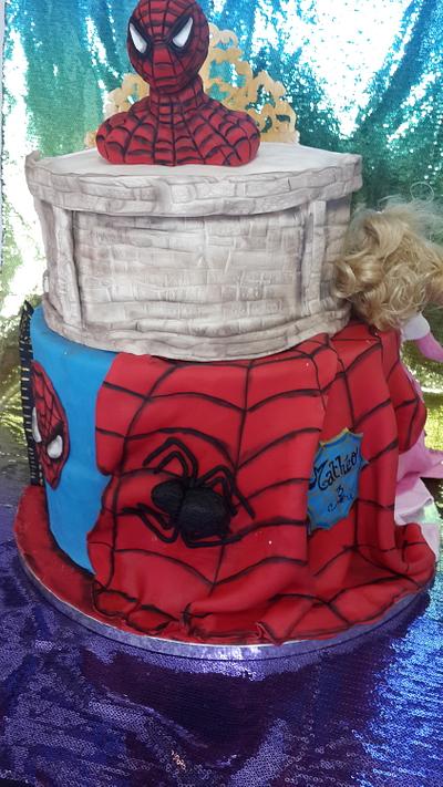spiderman vs princess cake - Cake by Mona Art Gateaux