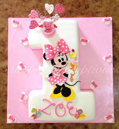 Minnie Mouse No 1 Cake - Cake by SimplyScrumptious