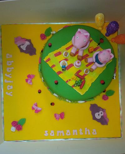 Peppa and George Picnic cake - Cake by Little C's Celebration Cakes