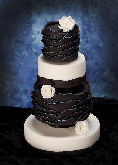 Gothic inspired wedding cake for Cake Central Magazine - Cake by Steel Penny Cakes, Elysia Smith