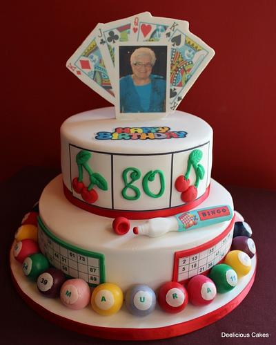 80th Birthday cake - Cake by Deelicious Cakes