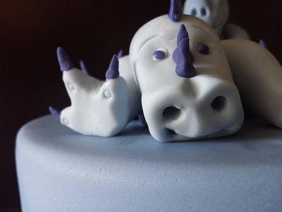 Dinosaur Christening Cake - Cake by Tracey