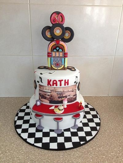 60's Rock n Roll Diner - Cake by CakesbyCorrina