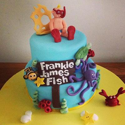 Under The Sea Christening Cake - Cake by Candy's Cupcakes