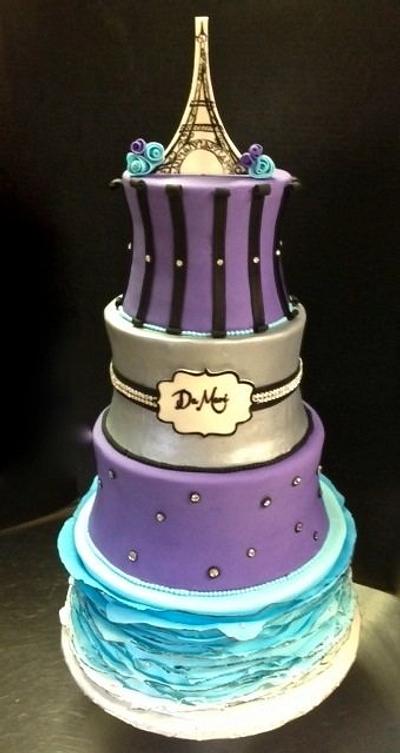 Paris themed Sweet 16 cake - Cake by Sweet Life of Cakes