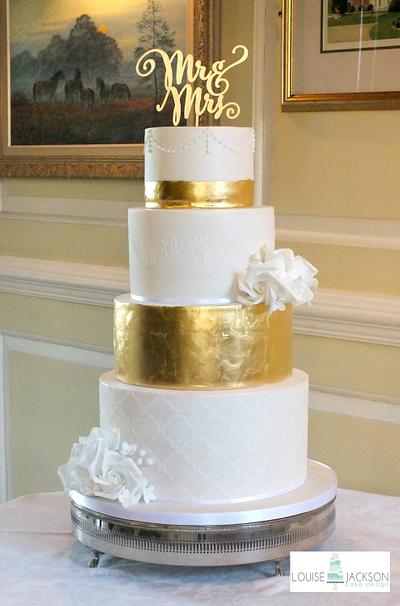 Gold Leaf - Cake by Louise Jackson Cake Design