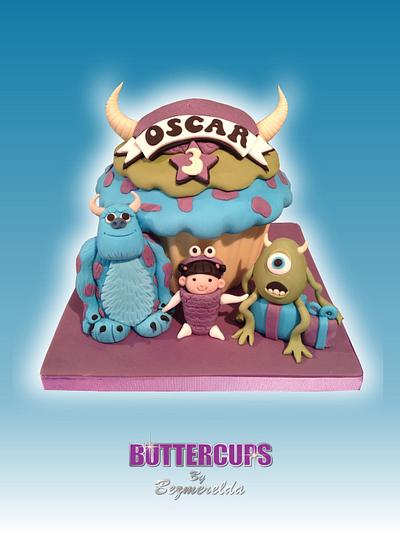 Monsters Inc giant cupcake :) - Cake by Bezmerelda
