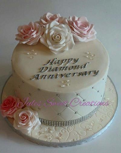Anniversary cake for friend's grandparents. - Cake by Jules Sweet Creations