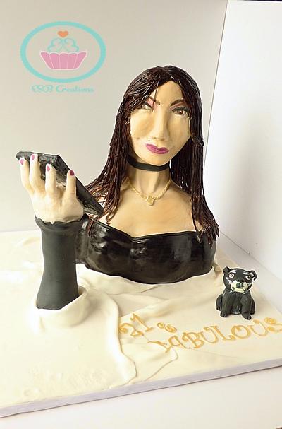 Selfie Bust Cake - Cake by ESB Creations