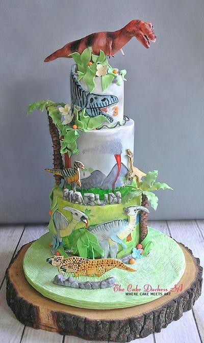 A Dinosaur Adventure - Cake by Sumaiya Omar - The Cake Duchess 