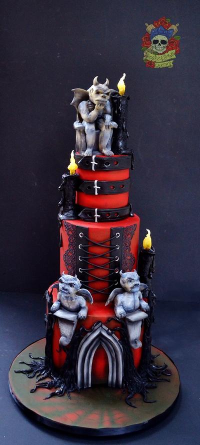 Gothic wedding cake - Cake by Karen Keaney