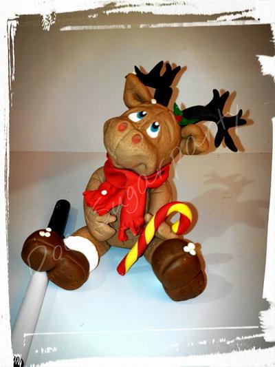 Christmas reindeer topper - Cake by Doc Sugarparty