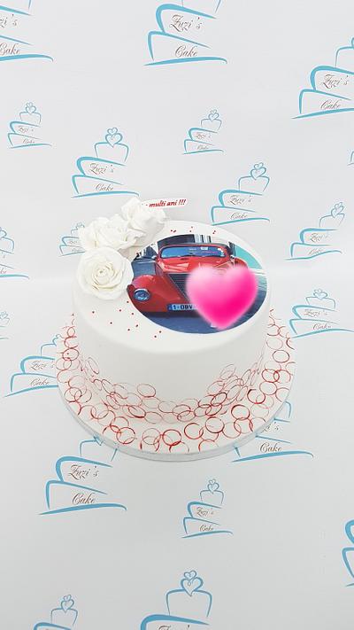 White and red cake - Cake by Zuzi's cake