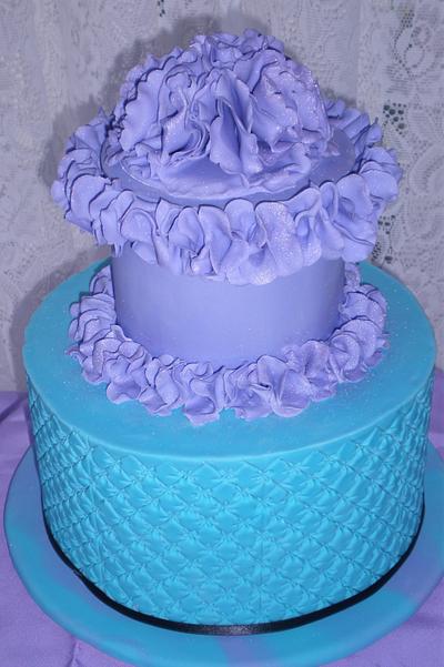 Quited and ruffled - Cake by Sugarart Cakes