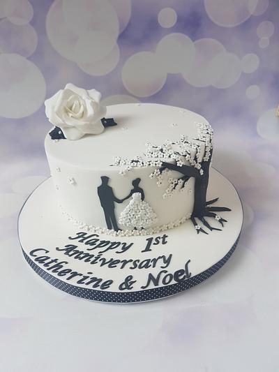 Anniversary cake - Cake by Jenny Dowd