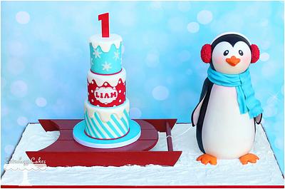 Winter ONEderland Cake - Cake by Cuteology Cakes 