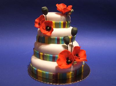 Poppy flowers - Cake by 3torty