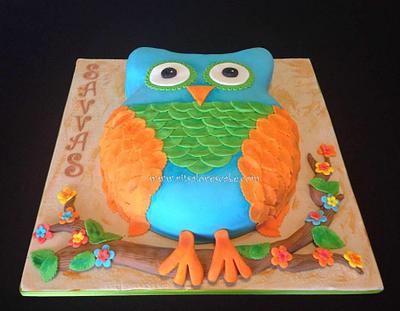 Owl cake - Cake by Ritsa Demetriadou
