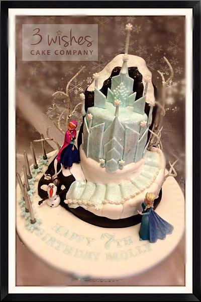 Frozen inspired castle  - Cake by 3 Wishes Cake Co