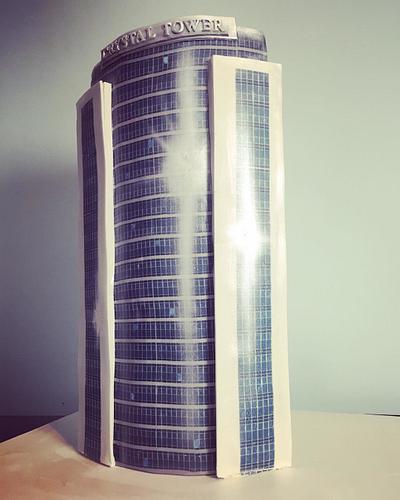 Crystal Tower Office Building Cake - Cake by Dominique Ballard