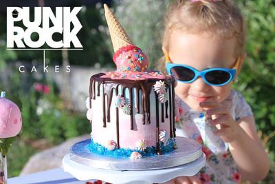 PunkArt Cake - Upside Down Ice Cream - Cake by PunkRockCakes