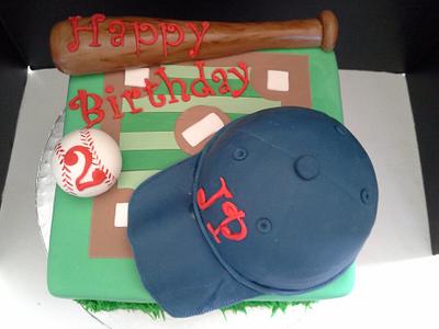 Baseball themed cake - Cake by Melissa Walsh