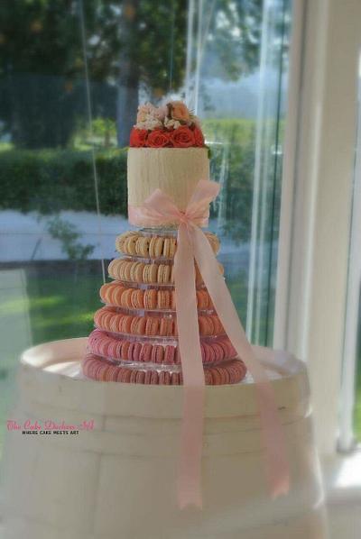 Les Macarons : Pink Ombre - Cake by Sumaiya Omar - The Cake Duchess 