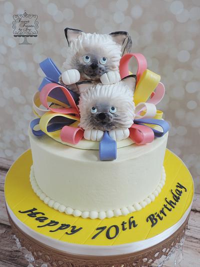 Kittens and Bows - Cake by Joy Thompson at Sweet Treats by Joy