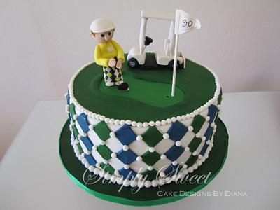 Golf Theme 30th Birthday Cake - Cake by Diana