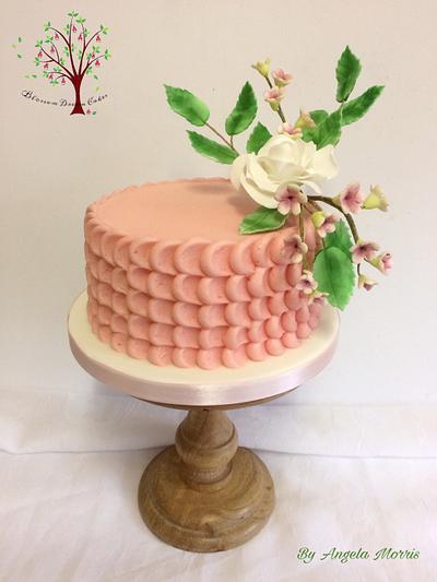 Pink buttercream petals - Cake by Blossom Dream Cakes - Angela Morris