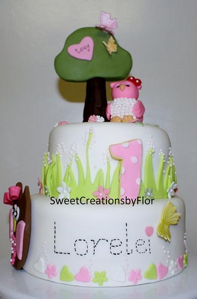 Owl Birthday Cake - Cake by SweetCreationsbyFlor