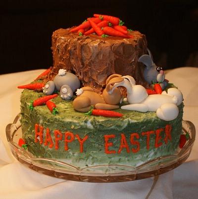Playful Bunnies - Cake by copperhead