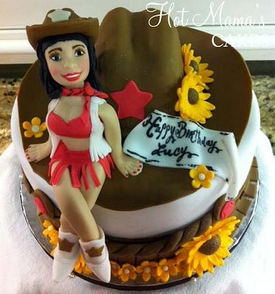 Pin-Up Cowgirl!  - Cake by Hot Mama's Cakes