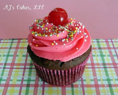 Pink Cherry Cupcakes - Cake by Amanda Reinsbach