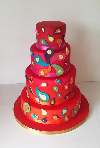 Hot Indian inspired colours - Cake by Happyhills Cakes