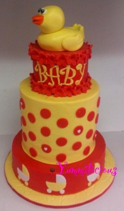 Ducky baby shower cake - Cake by Yummilicious
