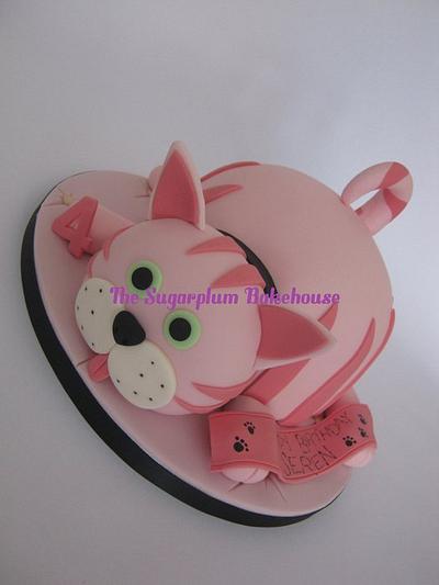 Simple Pink Cat Cake - Cake by Sam Harrison