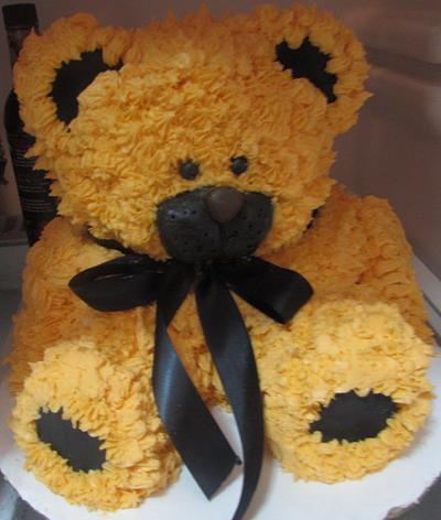 Childhood Cancer Bear - Cake by Laura 