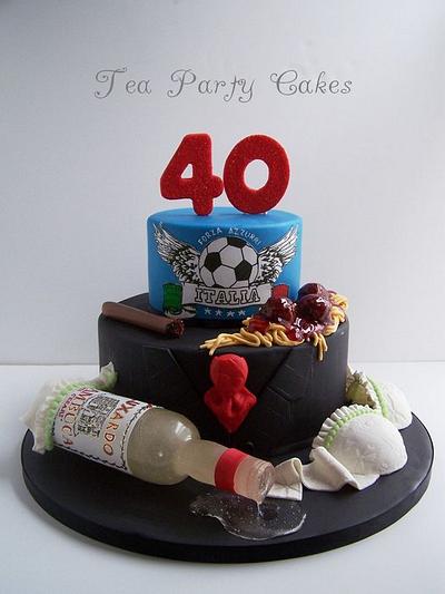 Bachelor's 40th Birthday Cake - Cake by Tea Party Cakes
