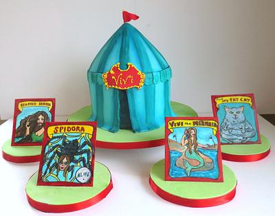 Carnival Sideshow Tent Cake - Cake by JulieFreund