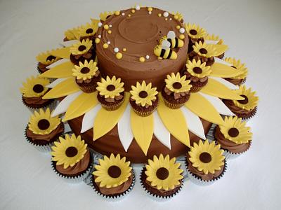 Sunflower in Chocolate Ganache - Cake by Jeanette