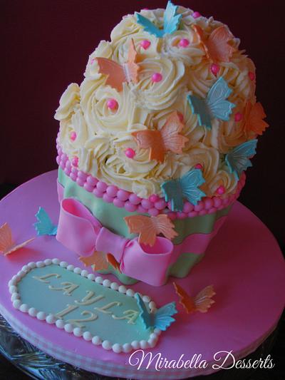 Layla's Giant Cupcake - Cake by Mira - Mirabella Desserts