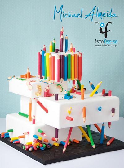 Rainbow Pencils - Cake by Michael Almeida