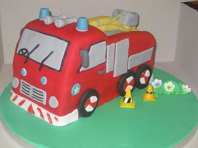 Fireman Sam Truck - Cake by Martine Curry